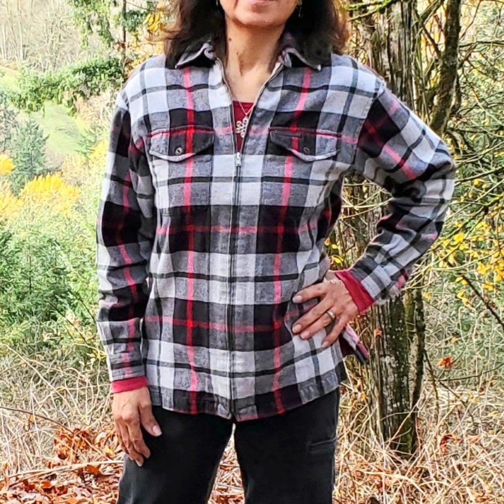 Lauren by Ralph Lauren Womens Plaid Flannel Jacket, Size P/S